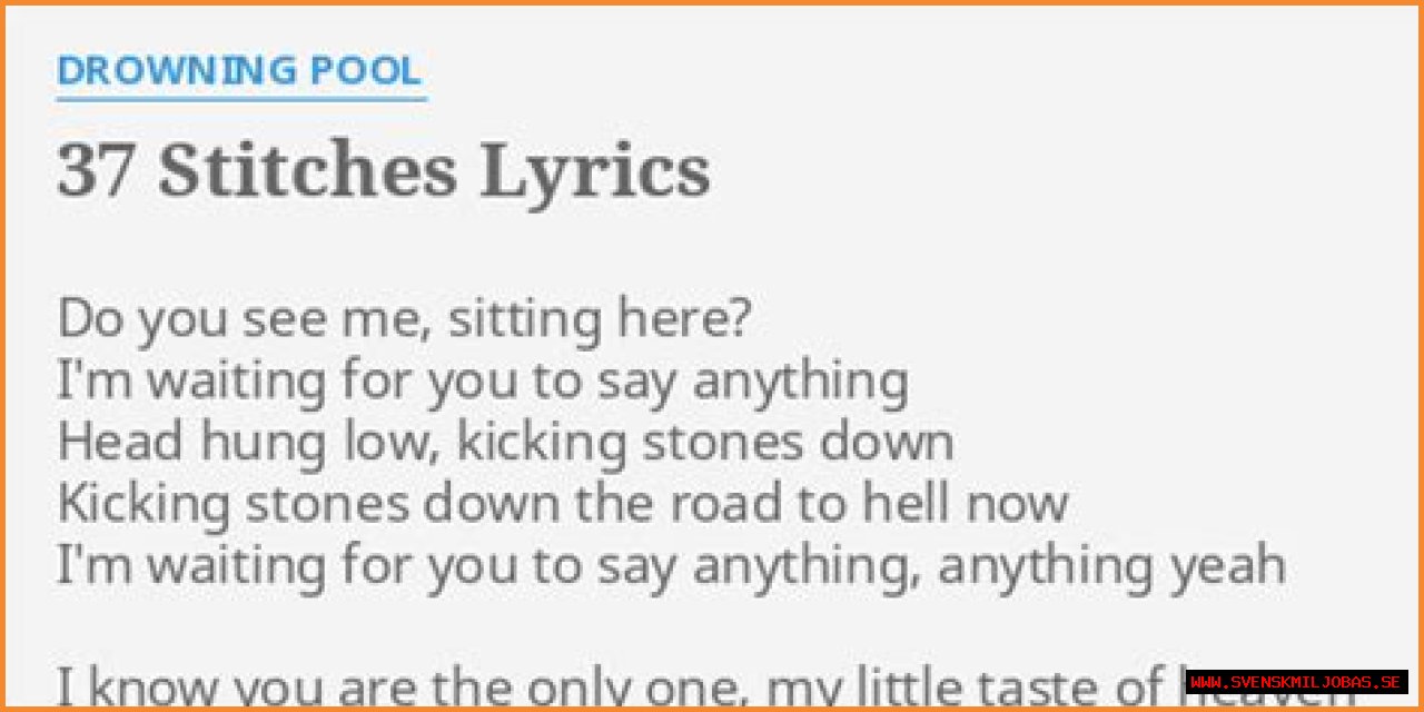 
                    Drowning Pool
                     – 
                    37 Stitches lyrics
                